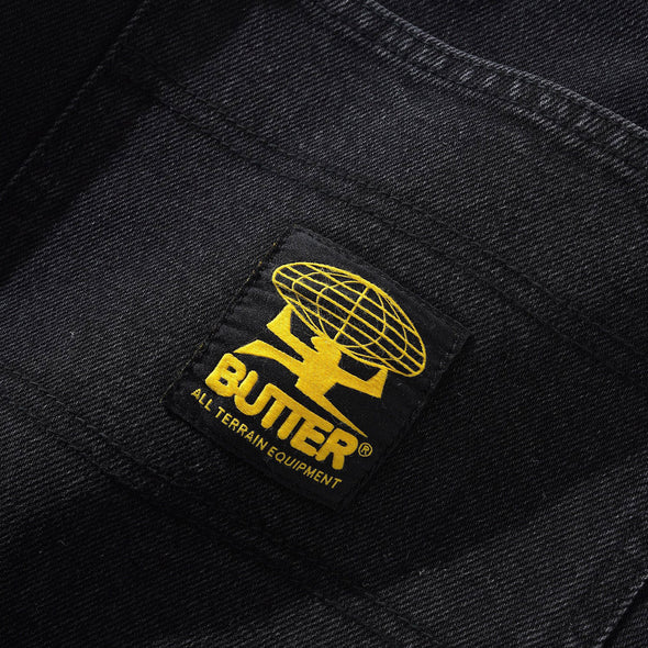 BUTTER Patch Pocket Denim Shorts - Faded Black
