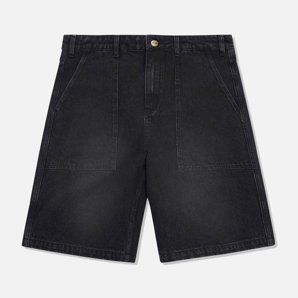 BUTTER Patch Pocket Denim Shorts - Faded Black