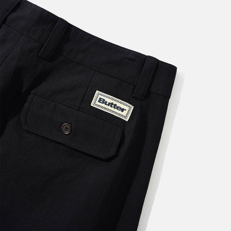 BUTTER GOODS Pleated Trousers - Black