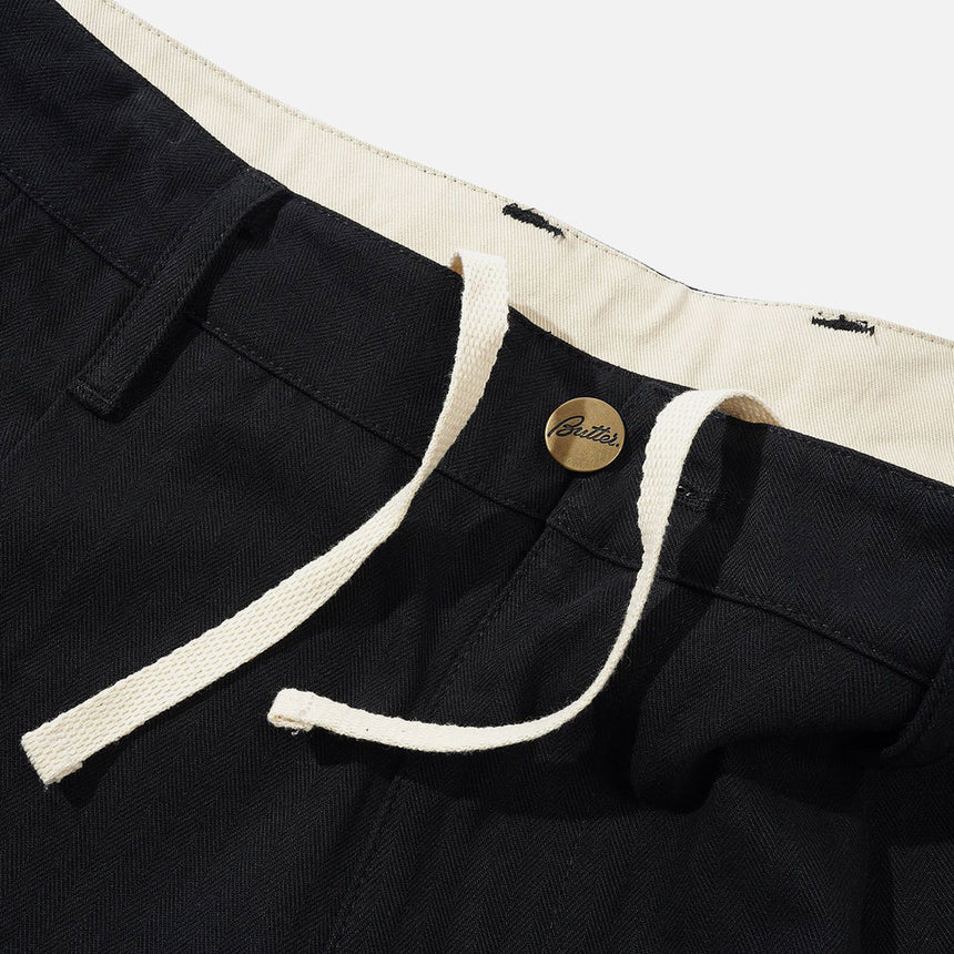 BUTTER GOODS Pleated Trousers - Black