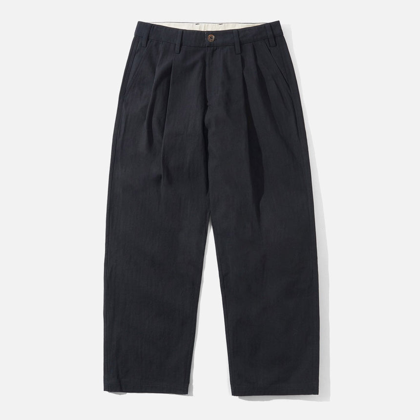 BUTTER GOODS Pleated Trousers - Black