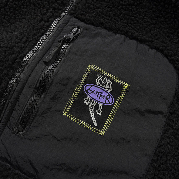 BUTTER GOODS Wipeout Sherpa Jacket - Black