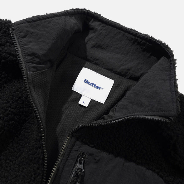 BUTTER GOODS Wipeout Sherpa Jacket - Black
