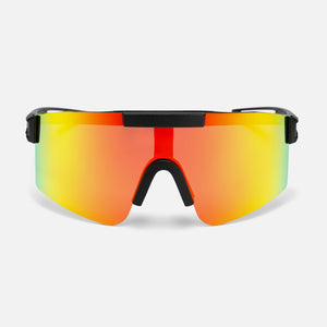 CHPO Luca Sunglasses - Black/Red Mirror