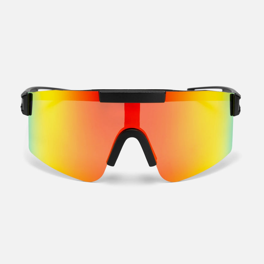 CHPO Luca Sunglasses - Black/Red Mirror