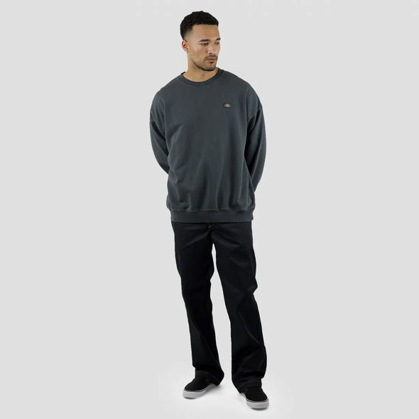 DICKIES Classic Label Heavyweight Oversized Box Fit Crew - Washed Graphite