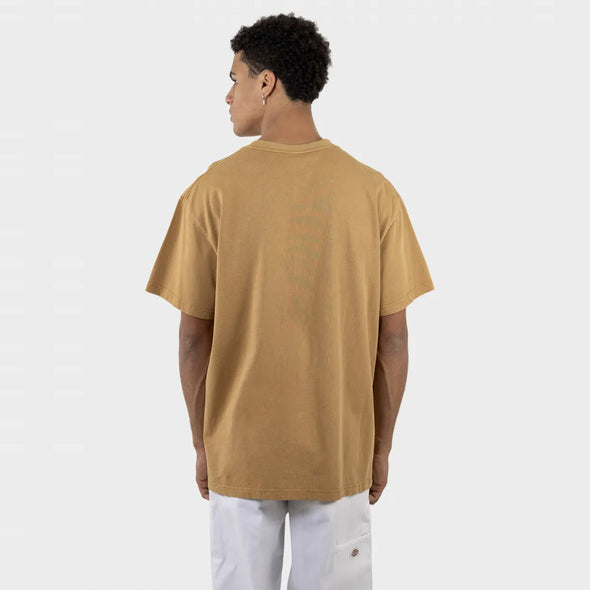 DICKIES Classic Label Washed Tee - Brown Duck
