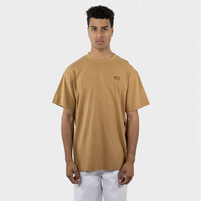 DICKIES Classic Label Washed Tee - Brown Duck