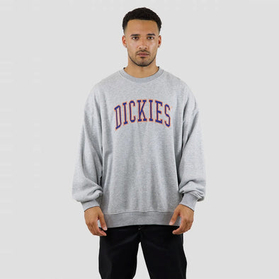 DICKIES Longview Stadium Oversized Box Fit Crew - Grey Marle