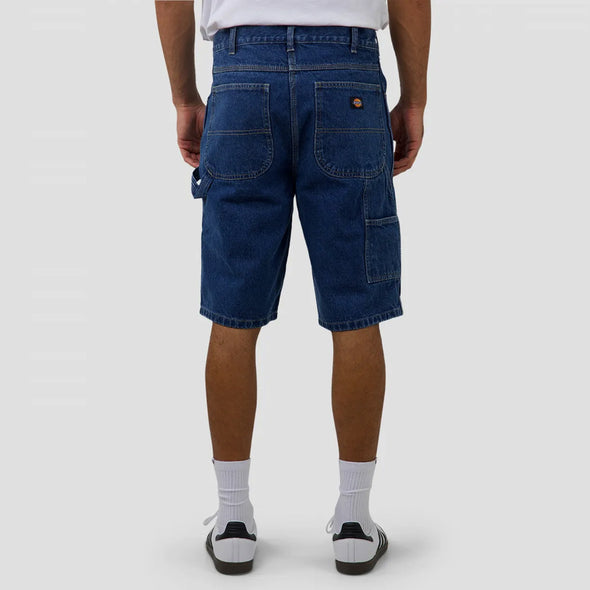 DICKIES Relaxed Fit Carpenter Denim Short - Stone Washed Indigo