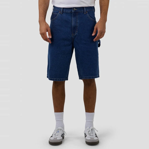 DICKIES Relaxed Fit Carpenter Denim Short - Stone Washed Indigo