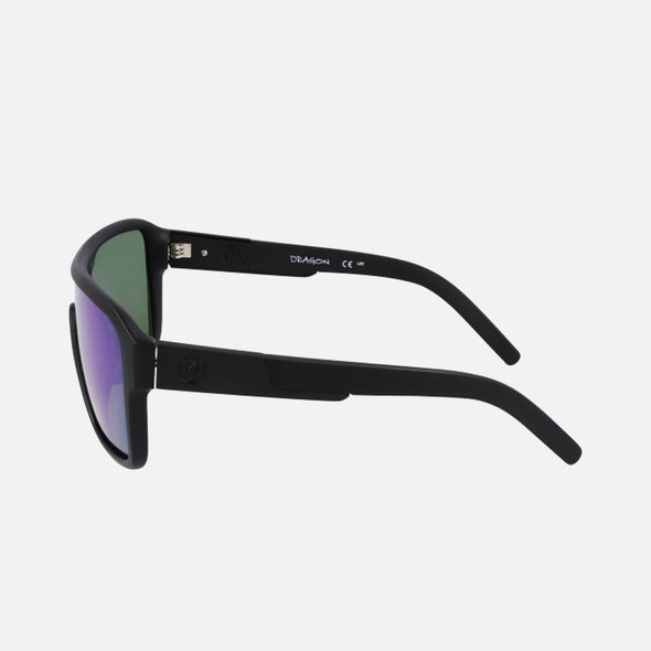 DRAGON Remix Polarized Sunglasses - Matte Black (Green Ion)