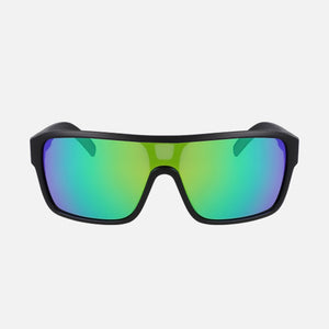 DRAGON Remix Polarized Sunglasses - Matte Black (Green Ion)