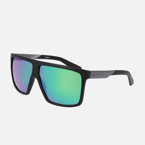 DRAGON Ultra Polarized Sunglasses - Matte Black (Green Ion)