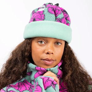 EIVY Beanie Sherpa Neckwarmer - Turquoise Flower