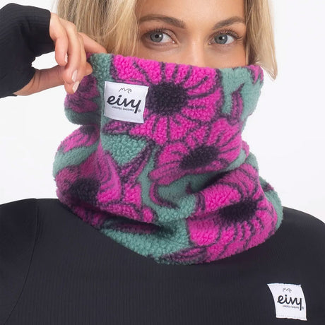 EIVY Beanie Sherpa Neckwarmer - Turquoise Flower