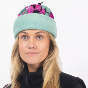 EIVY Beanie Sherpa Neckwarmer - Turquoise Flower