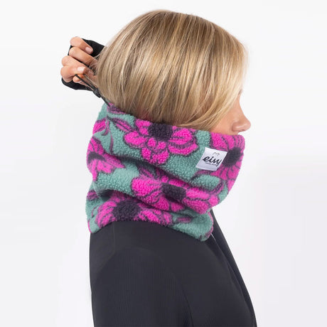 EIVY Beanie Sherpa Neckwarmer - Turquoise Flower