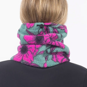 EIVY Beanie Sherpa Neckwarmer - Turquoise Flower