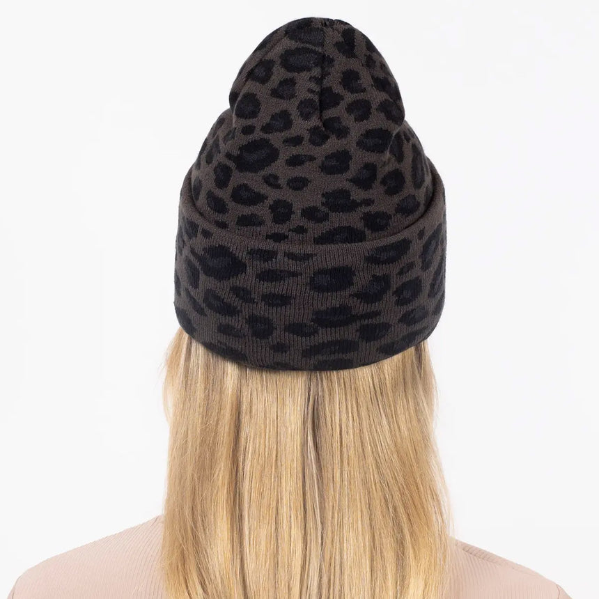 EIVY Watcher Beanie - Black Leopard