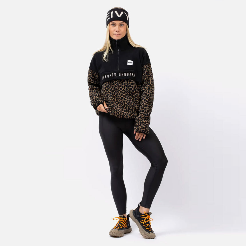 EIVY Women's Ball Fleece - Black/Leopard