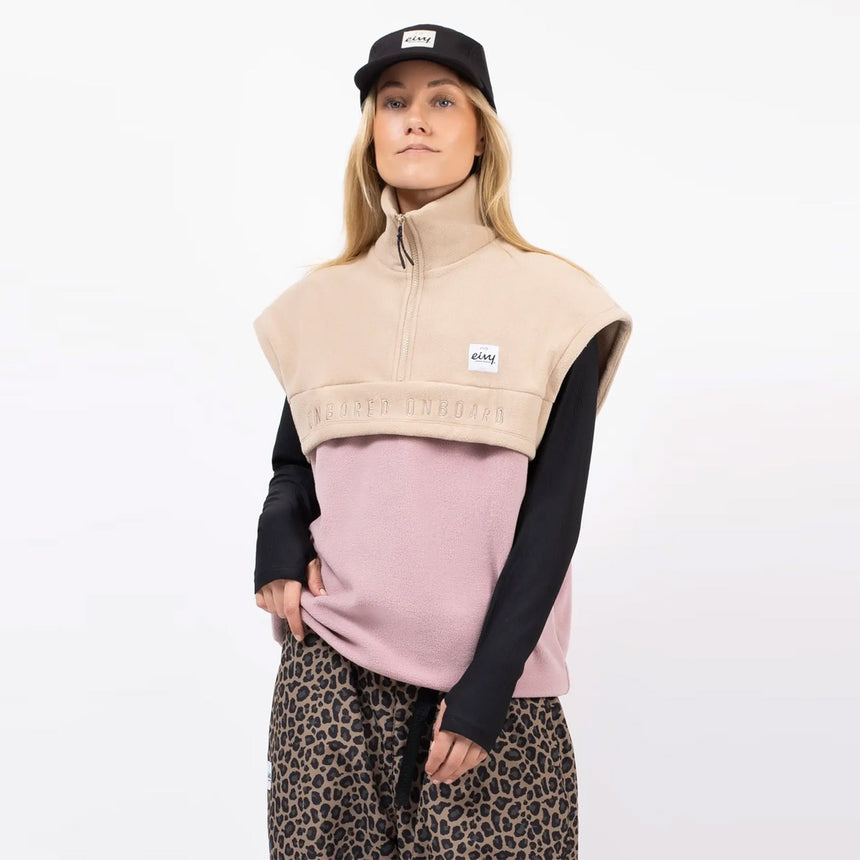 EIVY Women's Ball Fleece Vest - Sand/Faded Woodrose