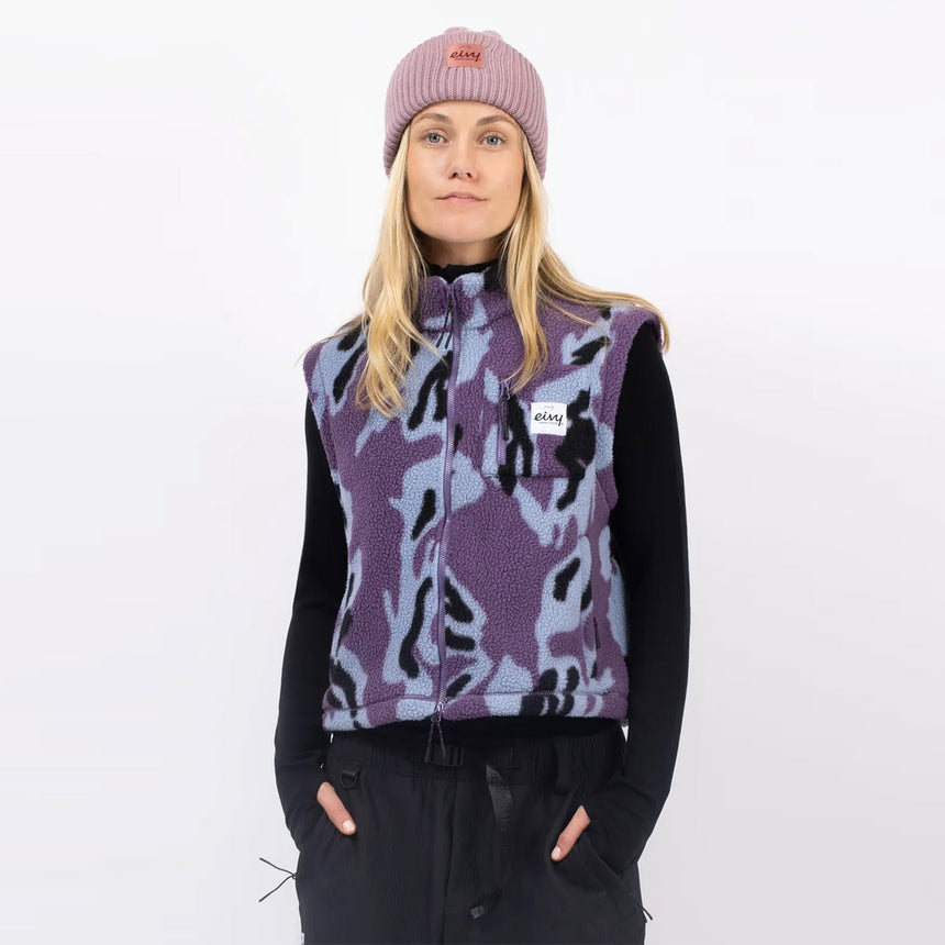 EIVY Women's Boxy Sherpa Vest - Purple Stray