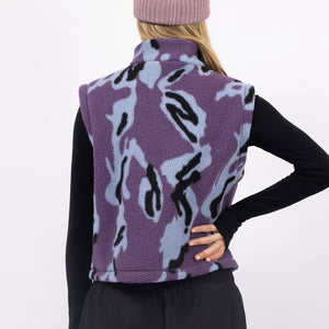 EIVY Women's Boxy Sherpa Vest - Purple Stray