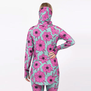 EIVY Women's Icecold Gaiter Top - Turquoise Flower