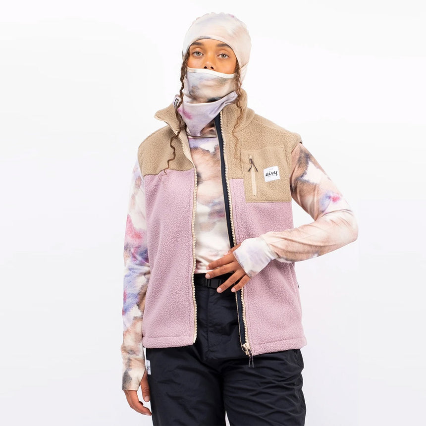 EIVY Women's Lumberjackie Sherpa Vest - Sand/Faded Woodrose