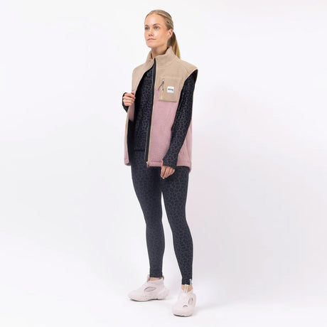 EIVY Women's Lumberjackie Sherpa Vest - Sand/Faded Woodrose