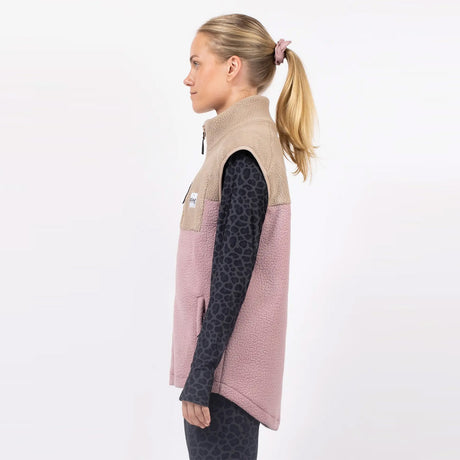 EIVY Women's Lumberjackie Sherpa Vest - Sand/Faded Woodrose