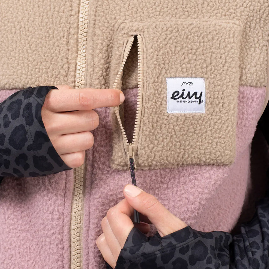 EIVY Women's Lumberjackie Sherpa Vest - Sand/Faded Woodrose