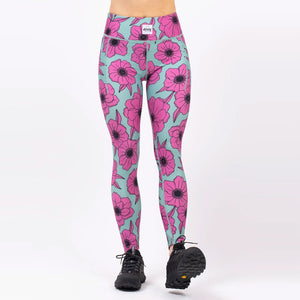 EIVY Women's Pocket Tights - Turquoise Flower