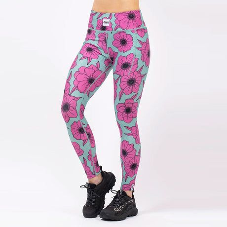 EIVY Women's Pocket Tights - Turquoise Flower