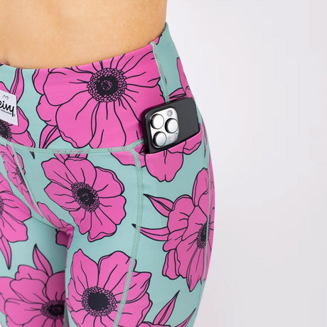 EIVY Women's Pocket Tights - Turquoise Flower