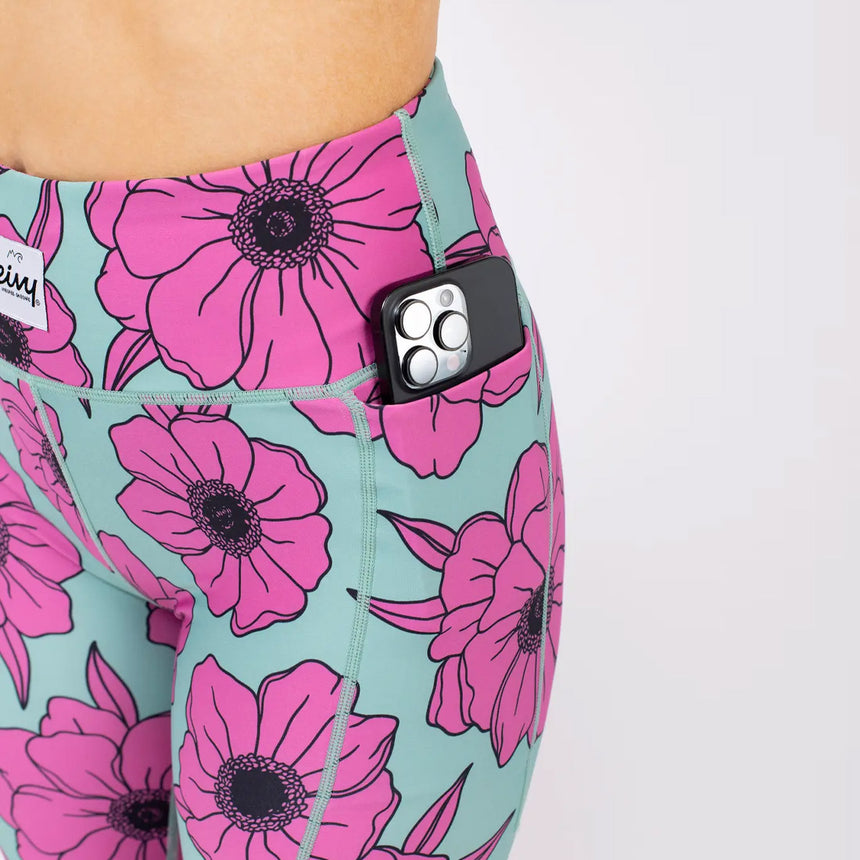 EIVY Women's Pocket Tights - Turquoise Flower