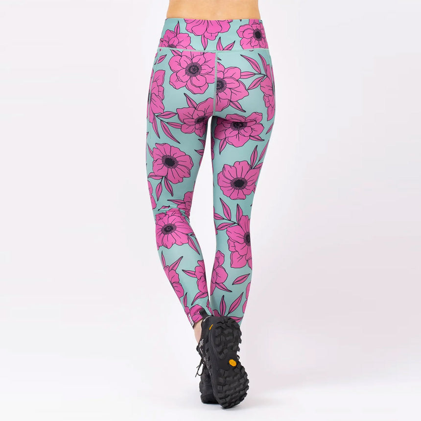 EIVY Women's Pocket Tights - Turquoise Flower