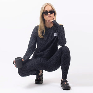 EIVY Women's Versa Loose Fit Top - Black Leopard