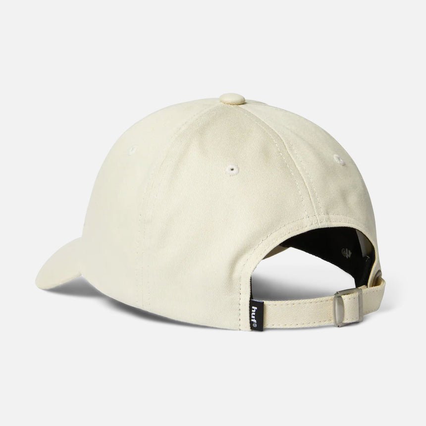 HUF 89 Embroidered 6 Panel CV Hat - Cream/Black