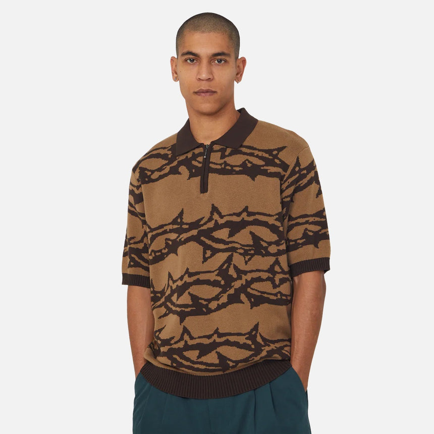 HUF Fantasies Knit Short Sleeve Top - Brown