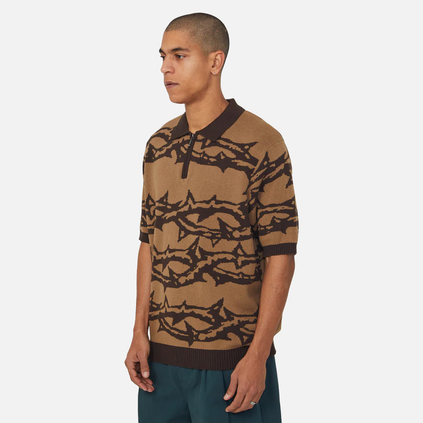 HUF Fantasies Knit Short Sleeve Top - Brown