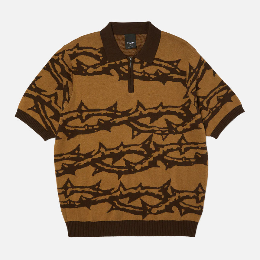 HUF Fantasies Knit Short Sleeve Top - Brown