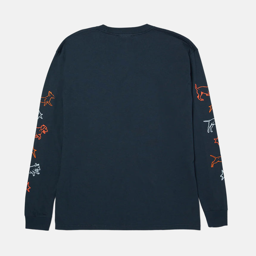HUF Fetch Long Sleeve Tee - Navy