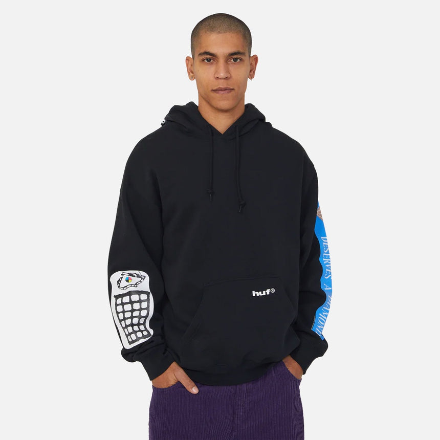 HUF Gimme The Loot Pullover Hood - Black