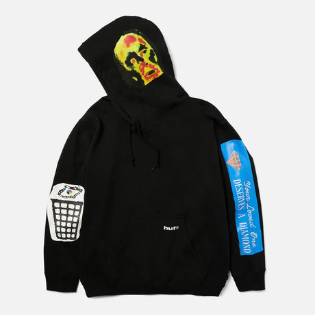 HUF Gimme The Loot Pullover Hood - Black
