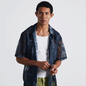 HUF Global Currency Short Sleeve Lace Shirt - Black