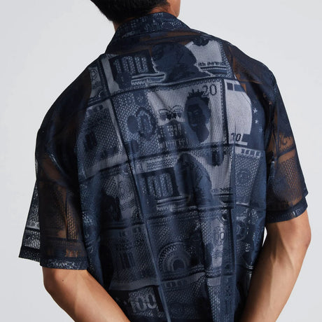 HUF Global Currency Short Sleeve Lace Shirt - Black