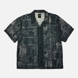 HUF Global Currency Short Sleeve Lace Shirt - Black