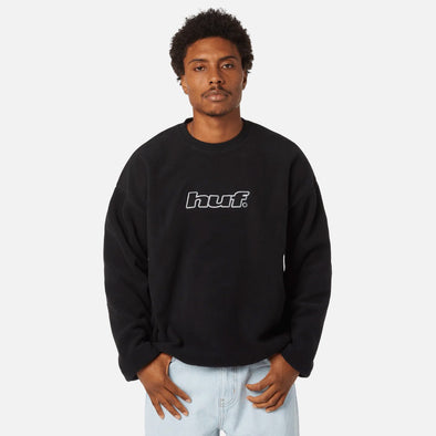 HUF H Dot Polar Fleece Crewneck - Black